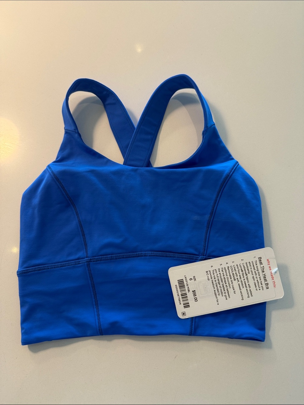 lululemon athletica Royal Blue Strappy Sports Bra Top